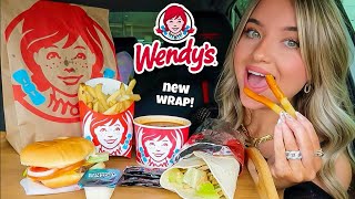 Wendy's Mukbang! NEW Grilled Chicken Ranch Wrap, Cheeseburger, Chili + more!