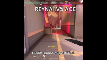 Reyna 1v5 ACE #valorant #valorantclutchmoments #valorantclips #1v5ace #shorts   #gaming