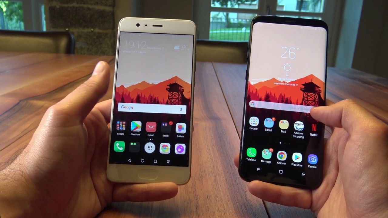 SAMSUNG S8+ vs HUAWEI P10+ CONFRONTO YouTube