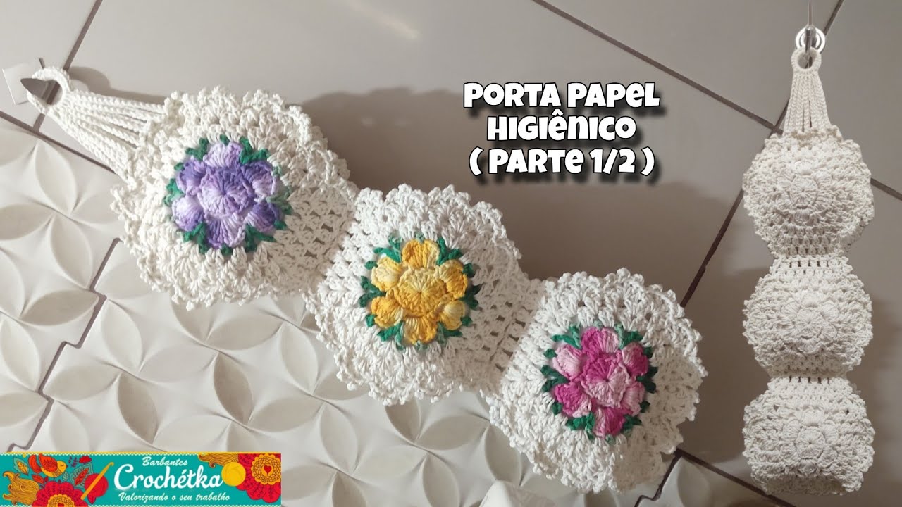 Porta Papel higiênico com flor rasteirinha ( Parte 1/2 )