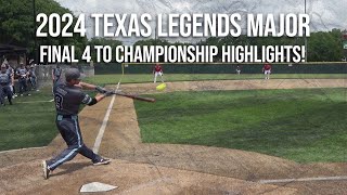 Final 4/Sunday Highlight Clips  2024 Texas Legends Major!