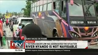 River Nyando bursts its banks, causing serious damage to homes, businesses and other infrastructure