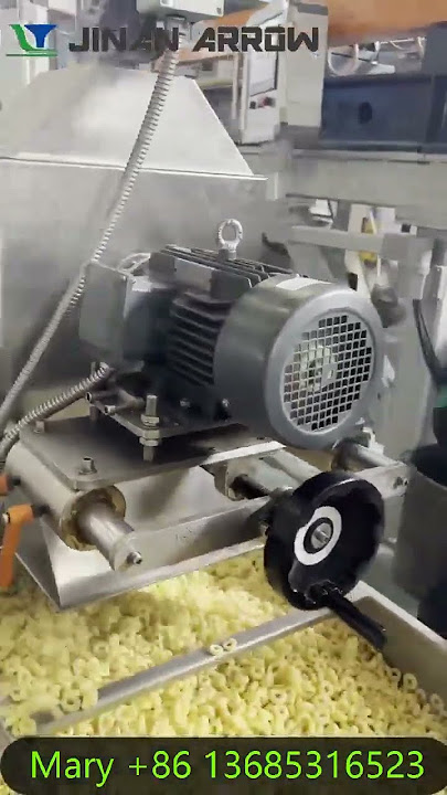 Maize corn grits material  Ring  corn puffs snacks food cheetos  ball corn curls extruder machinery