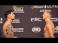 FERNANO VARGAS JR VS KODY KOBOSKI FULL WEIGH IN AND FACE OFF VIDEO | PBC THURMAN VS BARRIOS