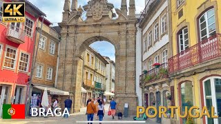 【4K】COMO ESTÁ BRAGA EM 2022 PORTUGAL WALK 4K VIDEO TRAVEL VLOG