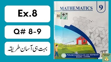 Ex.8 Q8-9 Class 9th Unit 8 | Logic Chapter 8 | PCTB Math New Book