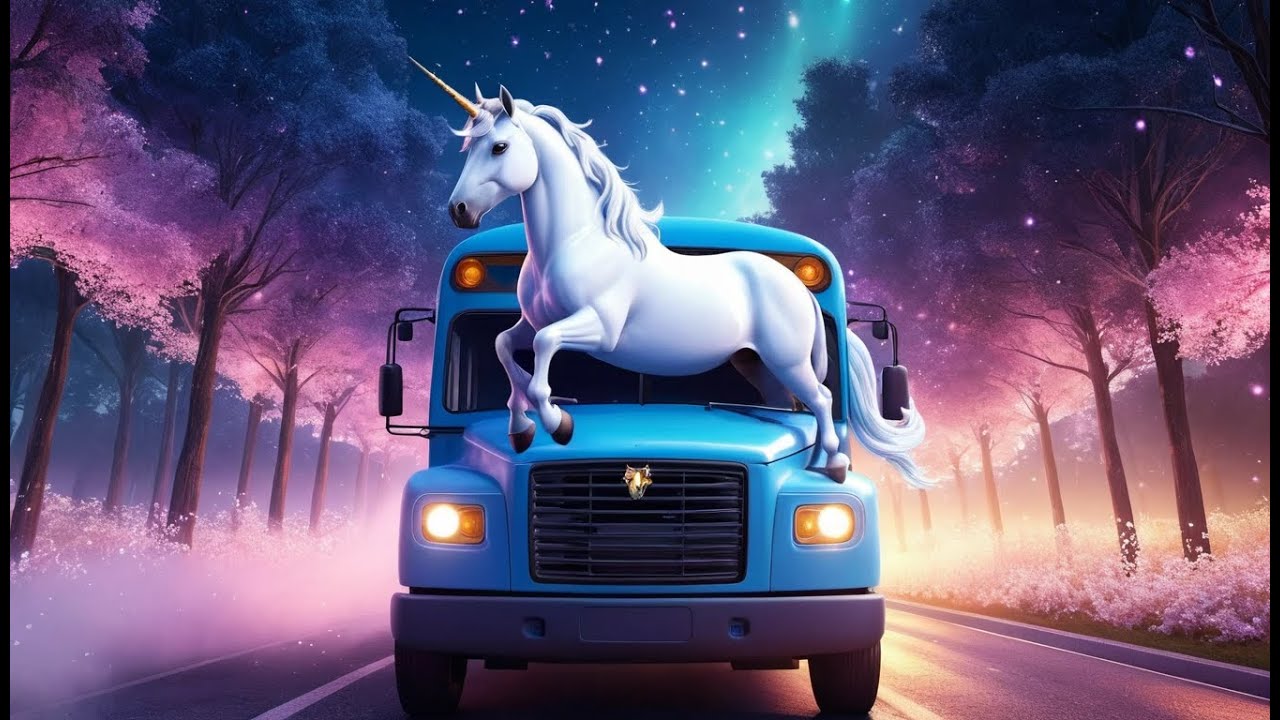 The Unicorns on the Bus | Magical Bus Song for Kids | Ride and Rhyme Nursery Rhymes
