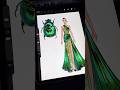 Jewel Beetle-Inspired Dress Design 💚✨🪲