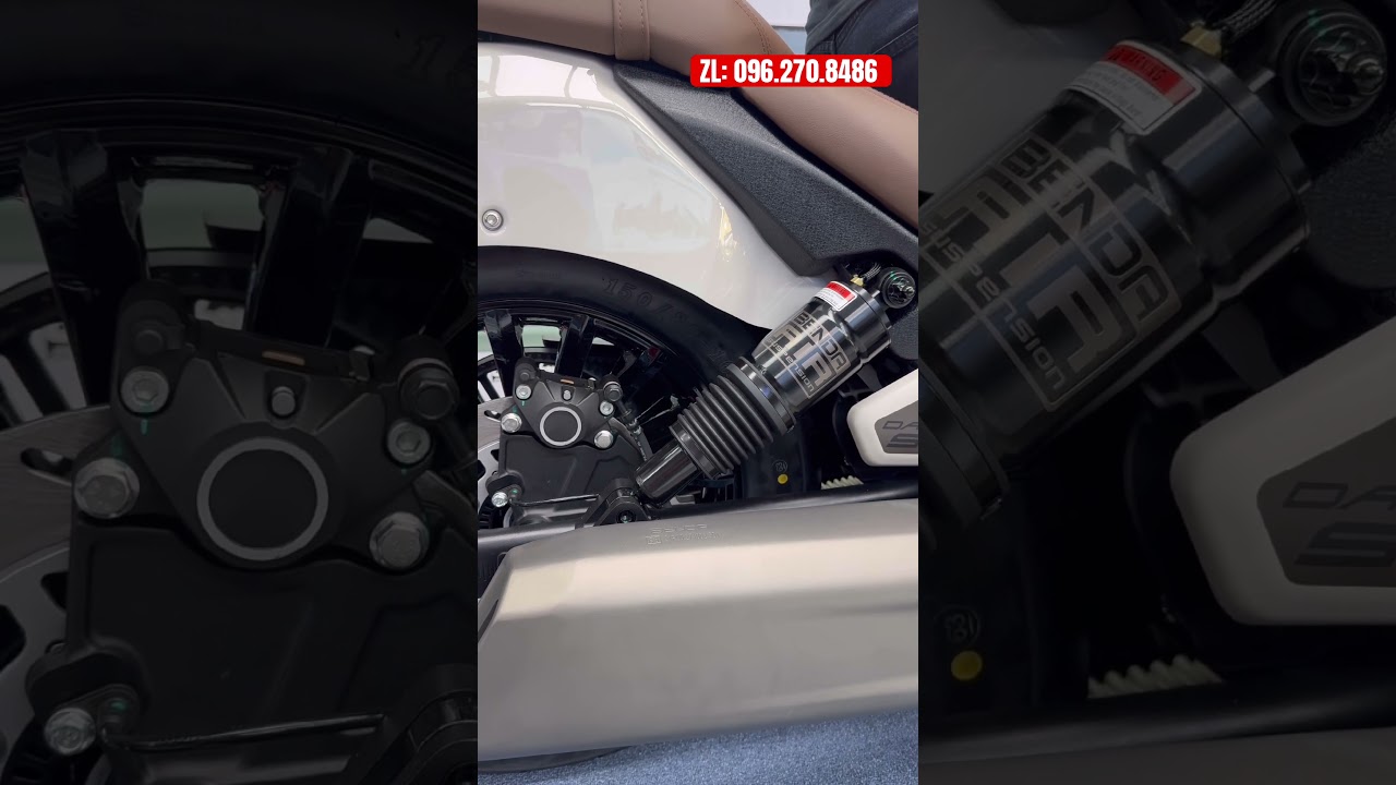 Phuộc hơi trên Benda Dark Flag 500 Commander máy V4