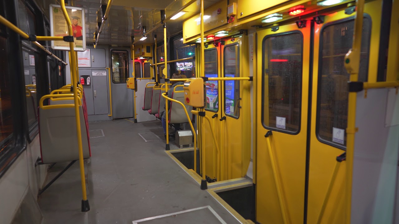 Poland, Warsaw, tram 35 night ride from Rondo Radosława 10 to Conrada 05