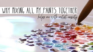 mixing watercolor paints