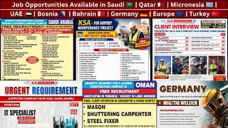 Jobs in Saudi 🇸🇦 | Qatar 🇶🇦 | Micronesia 🇫🇲 | UAE 🇦🇪 | Bosnia 🇧🇦 | Germany 🇩🇪 | Europe 🇪🇺 |Turkey 🇹🇷 screenshot 4