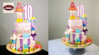 How to make A 3D Roblox Cake for Girls | A Decorating Tutorial