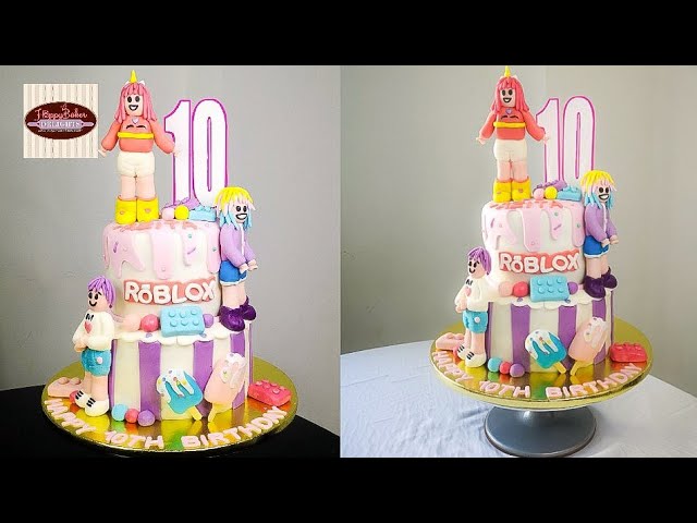 How To Make A 3d Roblox Cake For Girls A Decorating Tutorial Youtube - roblox girl birthday party