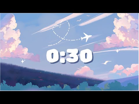 Dream Pink Cloudy Landscape 30 Second Timer