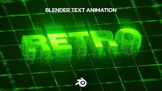 Tutorial : Retrowave Futuristic Text Effect in Blender &amp; Eevee