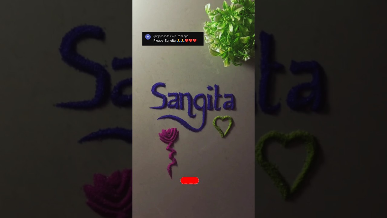 Sangita #handwriting #sandart #calligraphy #name #viral #viralvideo #satisfying #shorts #love #asmr