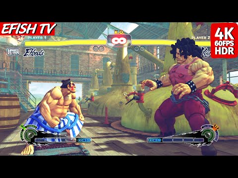 E. Honda vs Hugo (Hardest AI) - Ultra Street Fighter IV | PS5 4K 60FPS