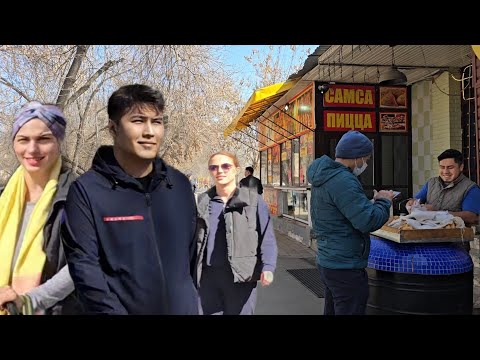 Прогулка по мкр. Аксай-4 вдоль Момышулы в Алматы #walkingtour