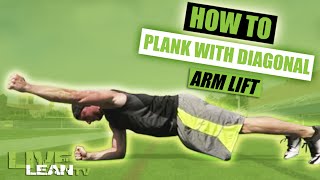 How To Do A FOREARM PLANK WITH DIAGONAL ARM LIFT | Exercise Demonstration Video and Guide