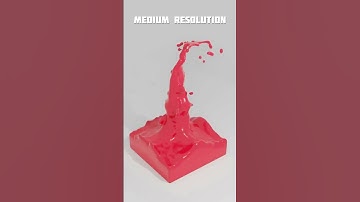 Fluid Collisions in Blender | Resolution Comparison #3danimation #simulation #fluid #blender