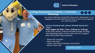 Getting Organized as a Scholar: A Practical Workshop