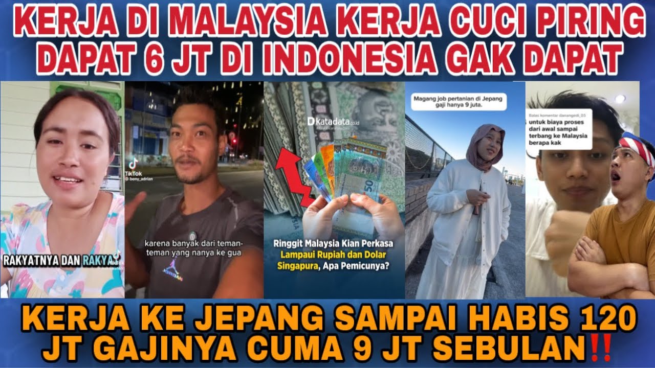 DI MALAYSIA KERJA CUCI PIRING BOLEH DAPAT LIMA BELAS JUTA DI INDONESIA MANA BOLEH DAPAT‼️