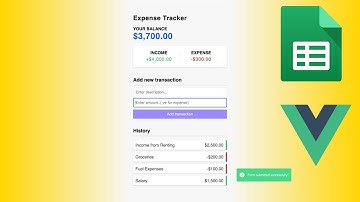 Expense Tracker using Google Sheets and Vue 3 #vuejs #vue3 #googlesheets