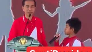 ANAK INI DITANYAI oleh pak presiden jokowi Cita cita nya jadi apa? malah jawabanya bikin ngakak
