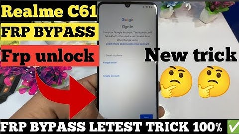 Realme C61 frp Bypass without pc letest 