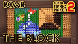 Super Mario Maker 2 - 9 Cool Link Bomb Puzzles in One Level