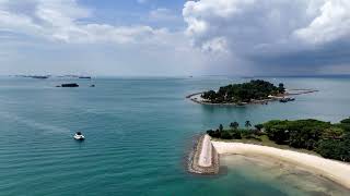 Day drone fun over Singapore Southern island