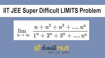 IIT JEE LIMITS 🔥Super Difficult Question 🔥|| Limit of (n+n^2+...n^n)/(1^n+2^n+..n^n) at infinity