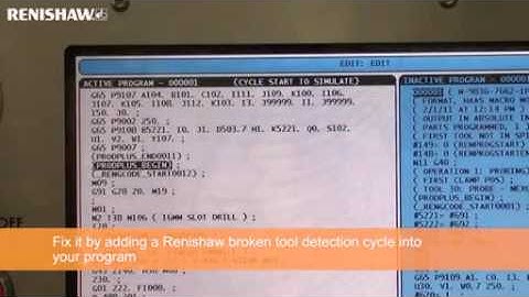 Renishaw - Broken tool detection