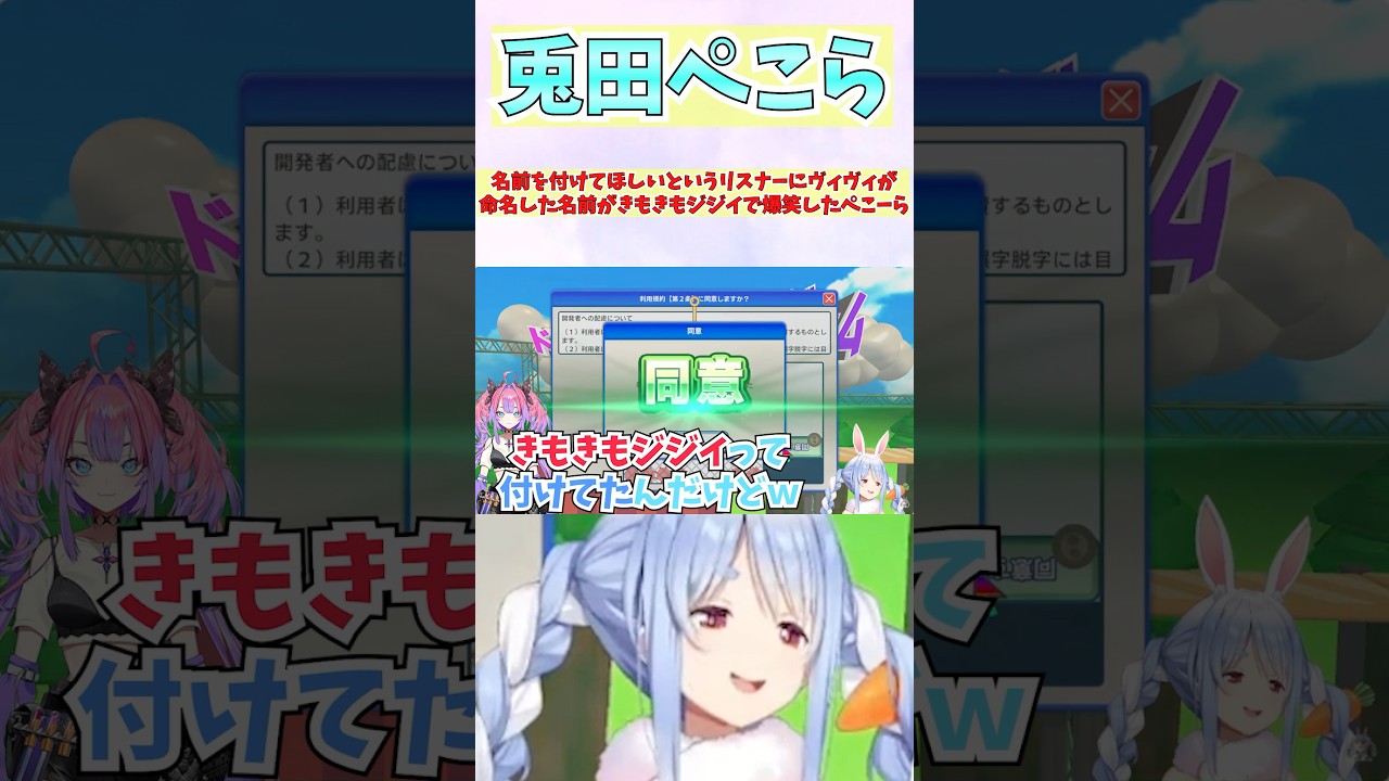 名前を付けてほしいというリスナーにヴィヴィが命名した名前がきもきもジジイで爆笑するぺこーら #shorts #ホロライブ #切り抜き #vtuber #兎田ぺこら #ホロ切り抜き #綺々羅々ヴィヴィ