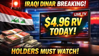 🚨 Iraqi Dinar BREAKING: LIVE TV Says $4.96 RV TODAY – Holders Must Watch! 
