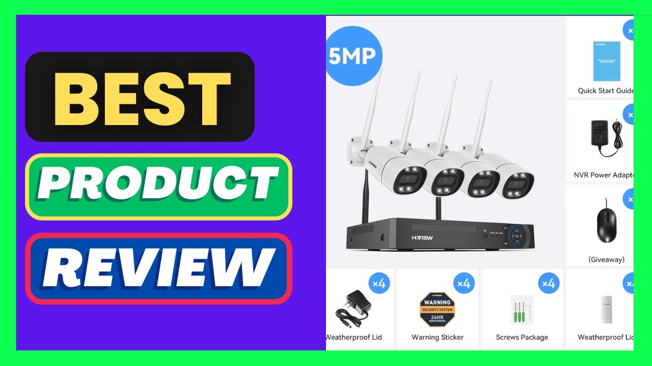 H.view 8CH 5mp Wireless Wifi Camera Security System CCTV Camera Video