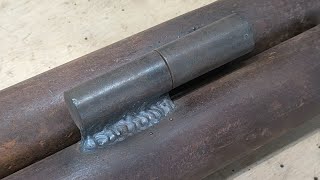quick trick to weld hinges on round tube pipes