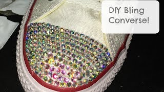 DIY BLING rhinestone CONVERSE shoes 