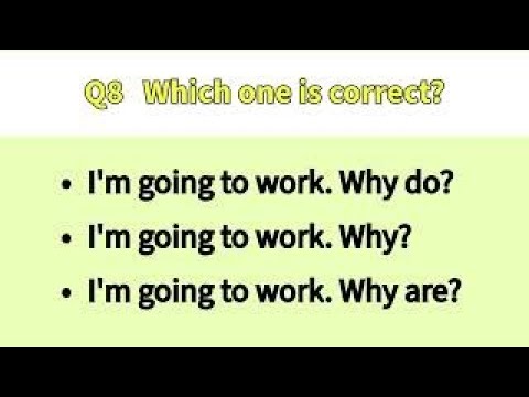 Why - Test Your Knowledge, English Grammar Quiz, Level A2 - #14 - YouTube
