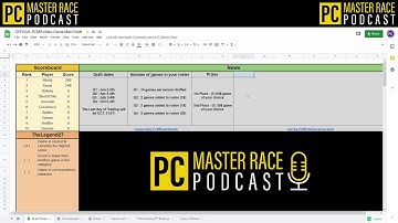 Official PCMRCast Video Game Draft Tutorial