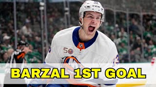 Mathew Barzal First NHL Goal • Barzal 1st goal • October 19th, 2017