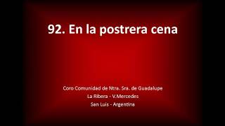 Video thumbnail of "En la postrera cena."