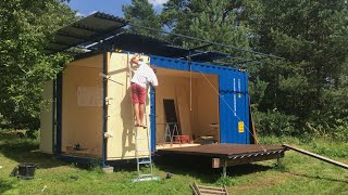 Building Off-Grid House out of 20’ Shipping Container - Pin-Up Houses
