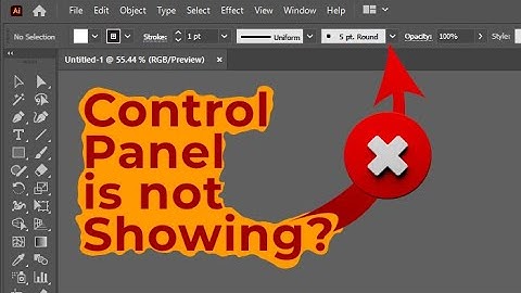 Where is the Control Panel in Illustrator