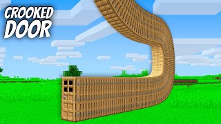 I found a CROOKED DOOR in Minecraft ! What's INSIDE the LONGEST DOOR ?