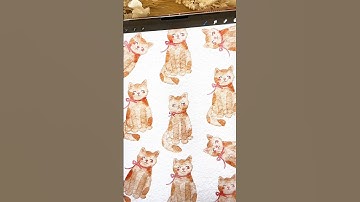 How to draw a cat on procreate digital watercolor #procreate #digitalart #art #drawing #cat #artist