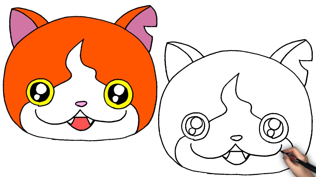 妖怪ウォッチ のジバニャンの描き方 How To Draw A Jibanyan Of Yo Kai Watch 210 Youtube