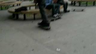 tre flip down a small ledge
