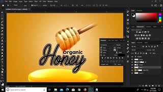 How to create a simple honey poster /  poster designing